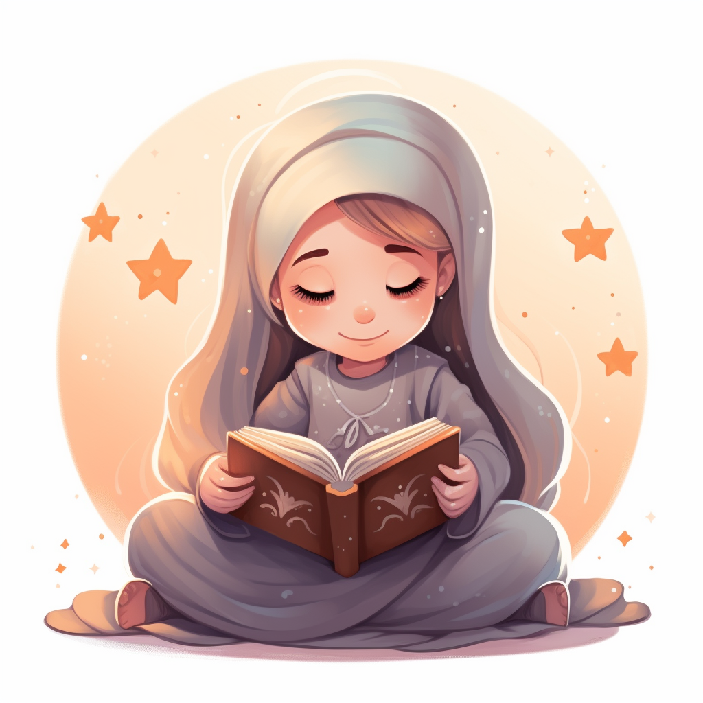 Holy Quran Illustration in Warm Pastel Colors