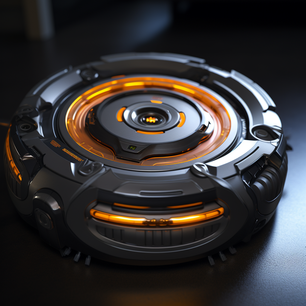 AI Roomba guarding a home