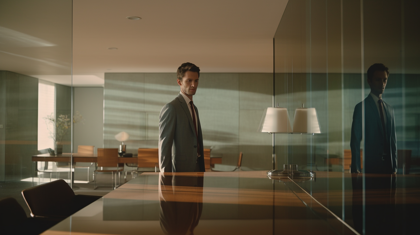 Young lawyer man in home office