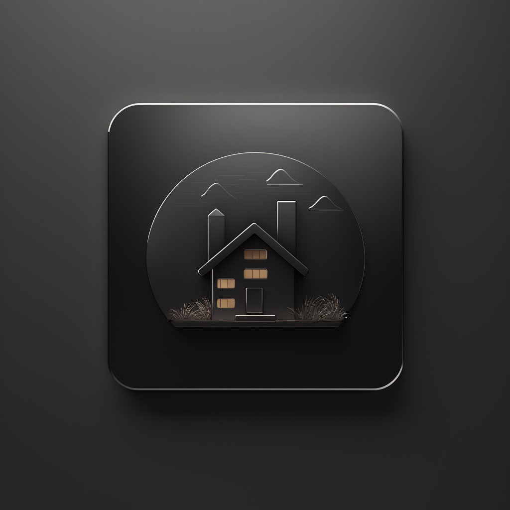 Black theme home page icon button