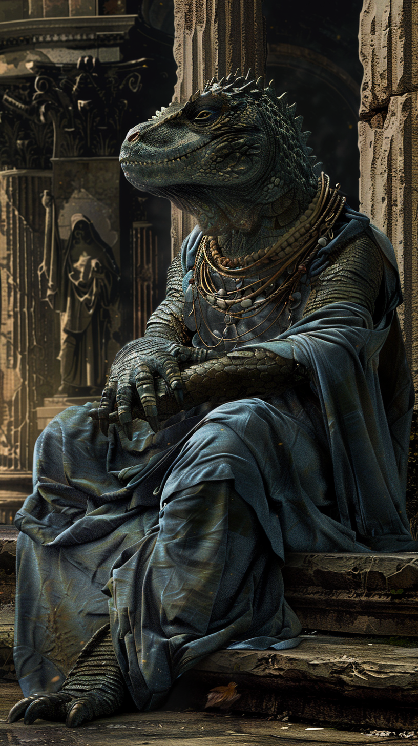 Homeless Godzilla in Ancient Rome