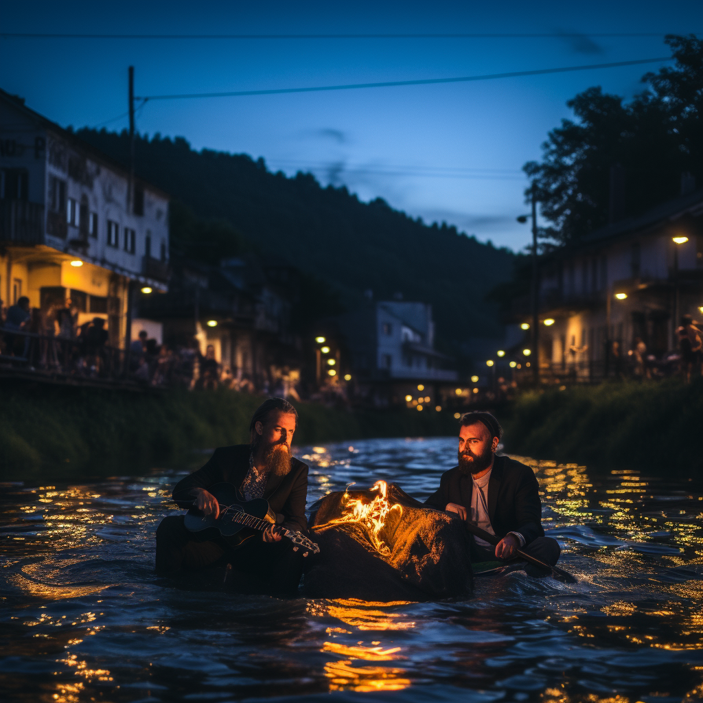 Raft on Zenica River