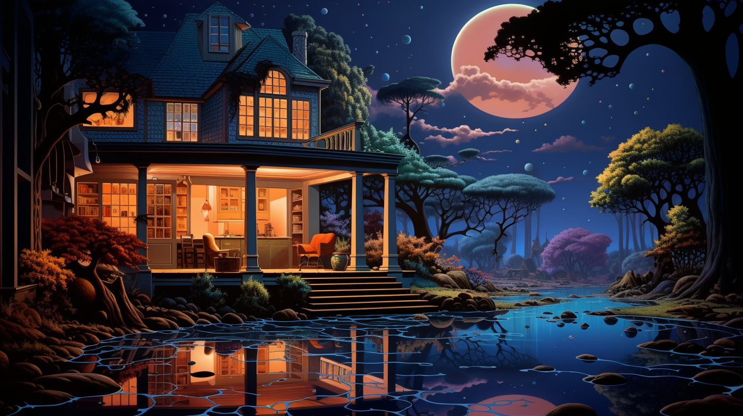 Fantasy art of homeowner's remodeling journey