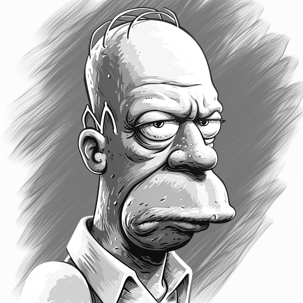 Homer Simpson Caricature Sketch