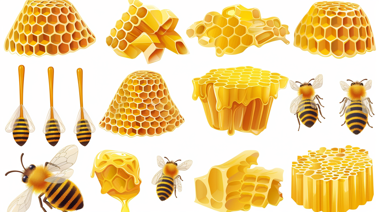 Pastel yellow honey combs