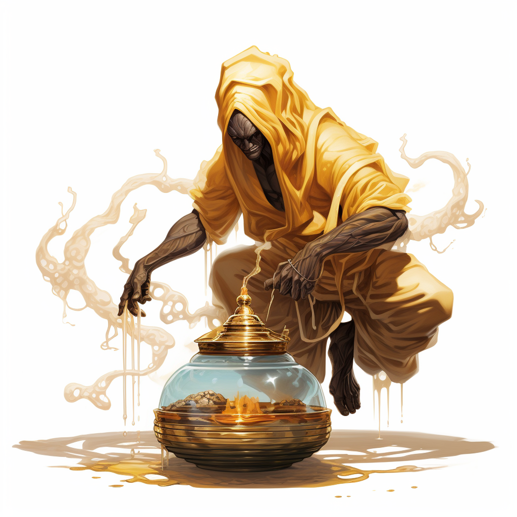 Honey Djinn emerging from a Honeypot