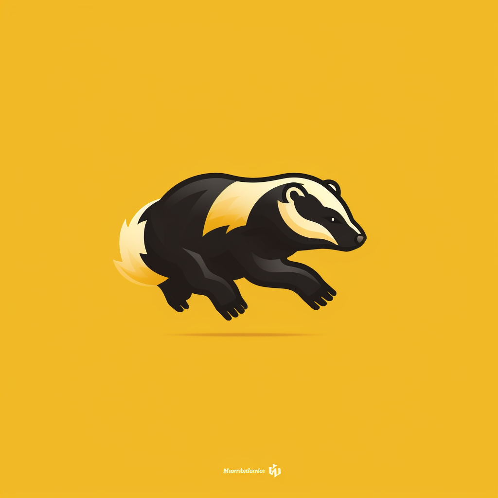 Honey badger logo running