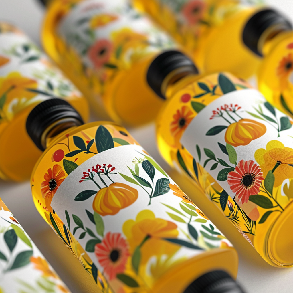 Honey brand packaging graphics