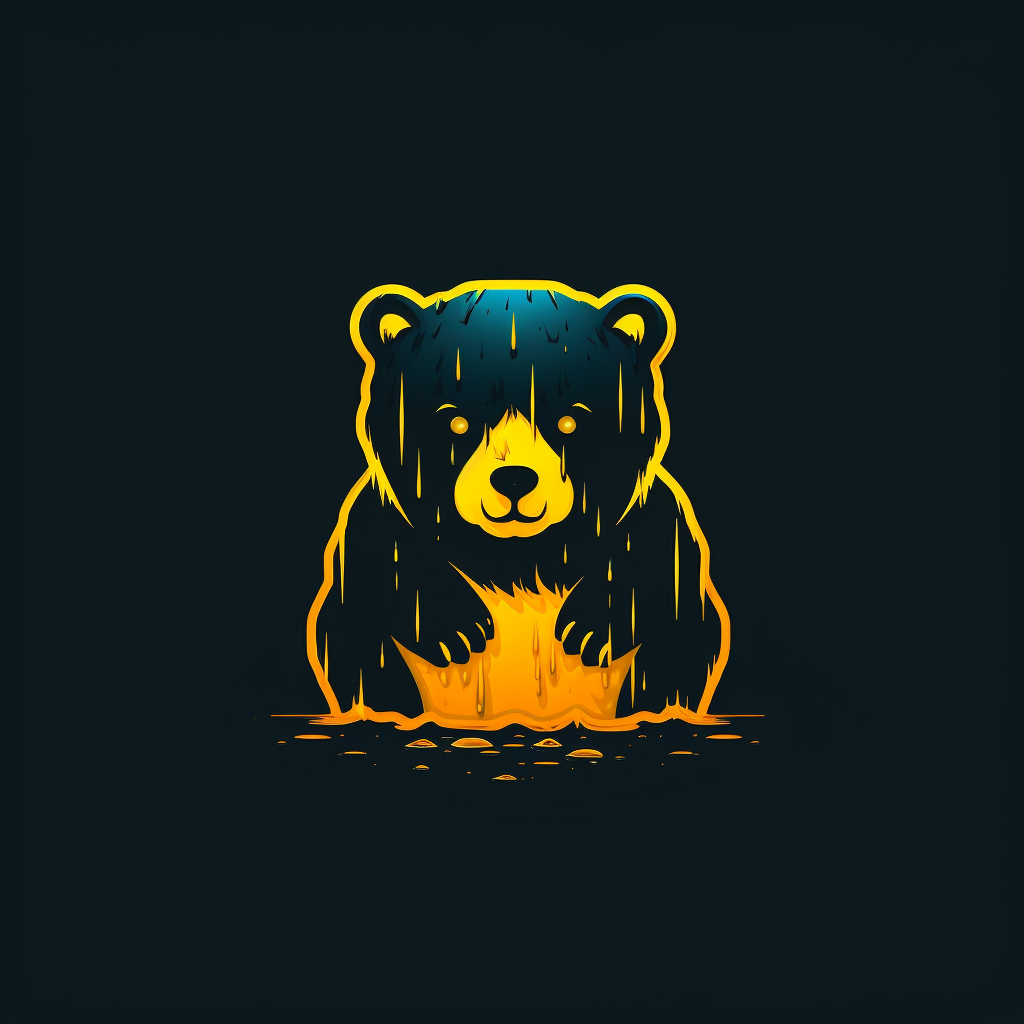 Honeybear Minimalistic Neon Logo