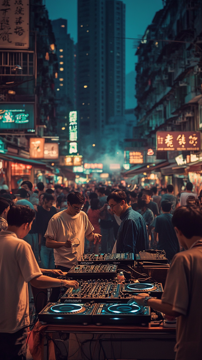 DJs playing music in Hong Kong