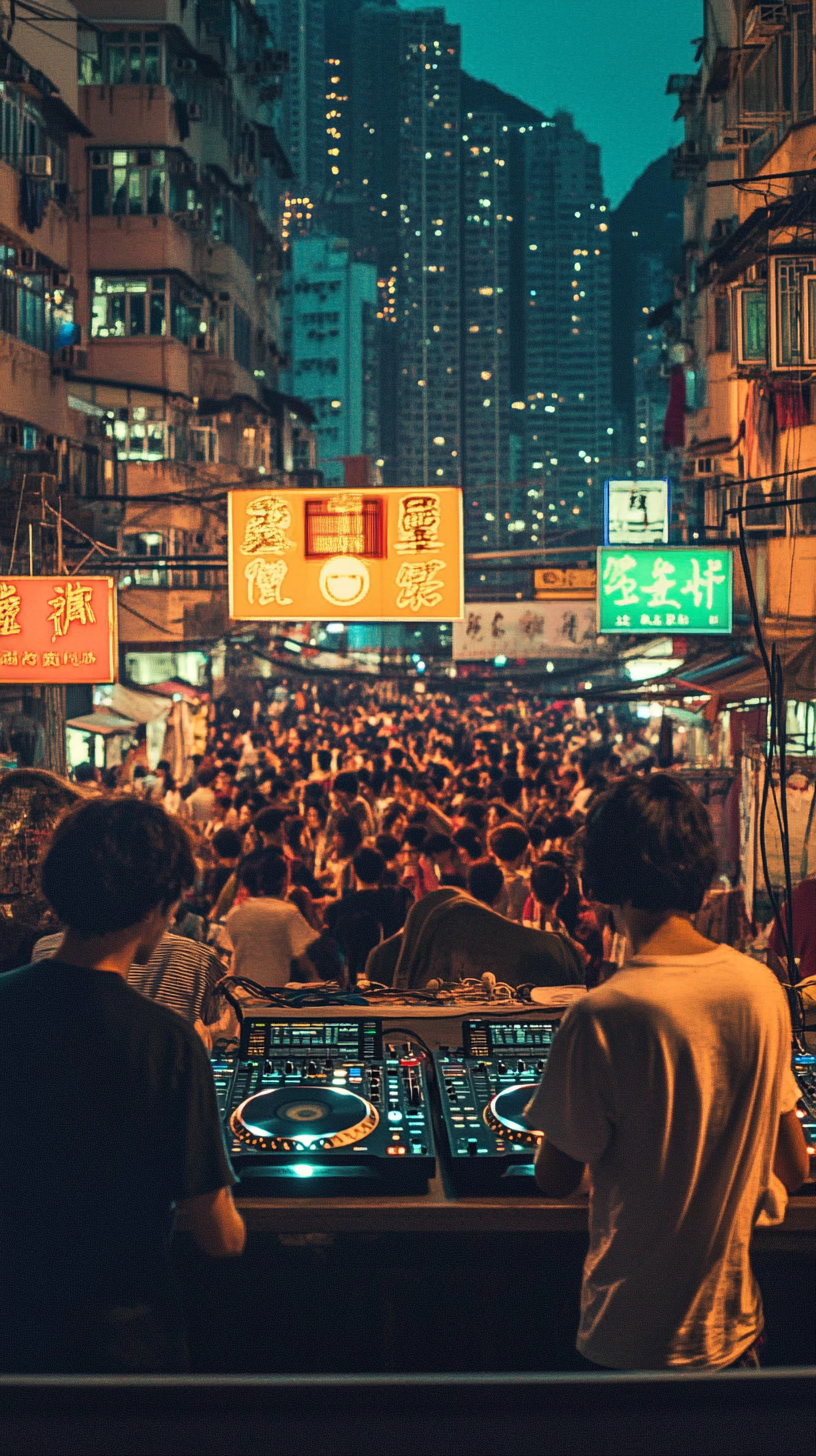 DJs playing music in Hong Kong