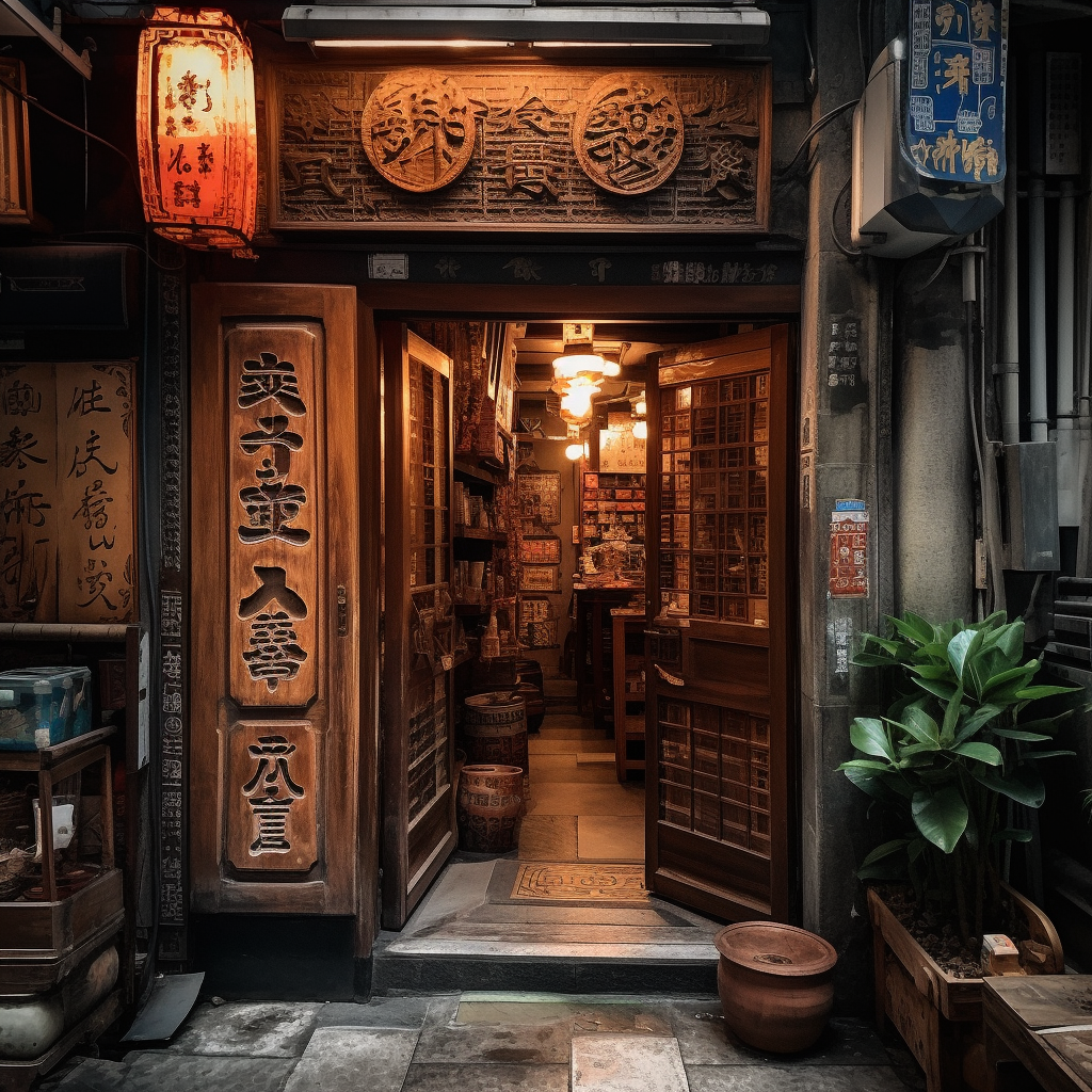 Hong Kong Mahjong Shop Entrance