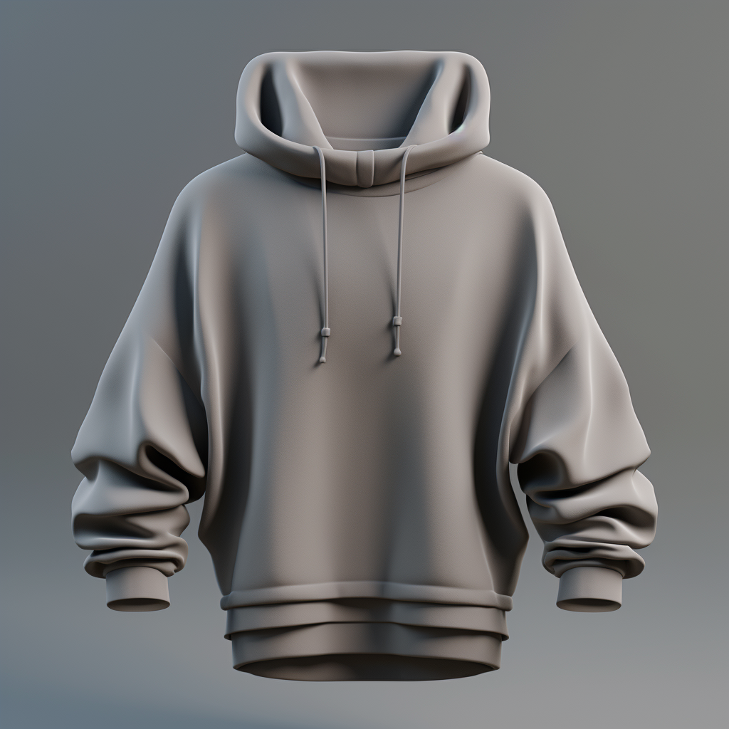 Fancy Grey Hoodie - NFT Marketplace Avatar 3D Object