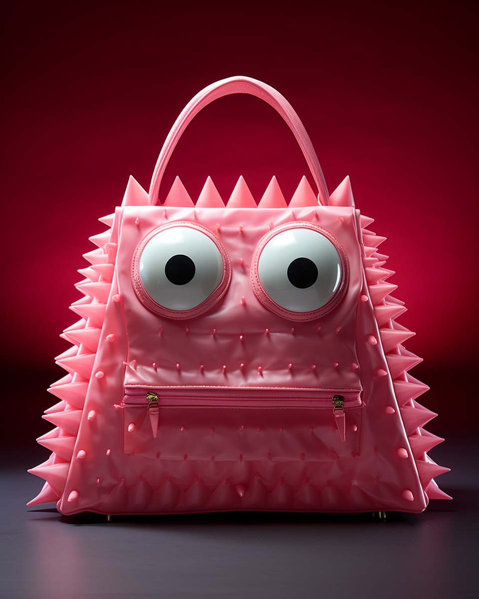 Terrible monster shaped bag with crawling origami