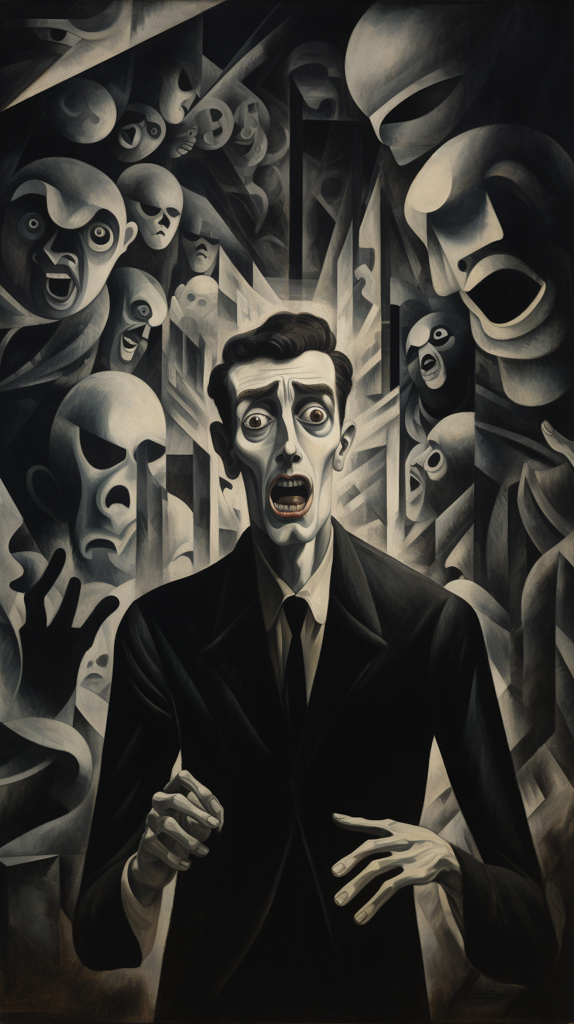 Surreal black and white art from 1918-1939