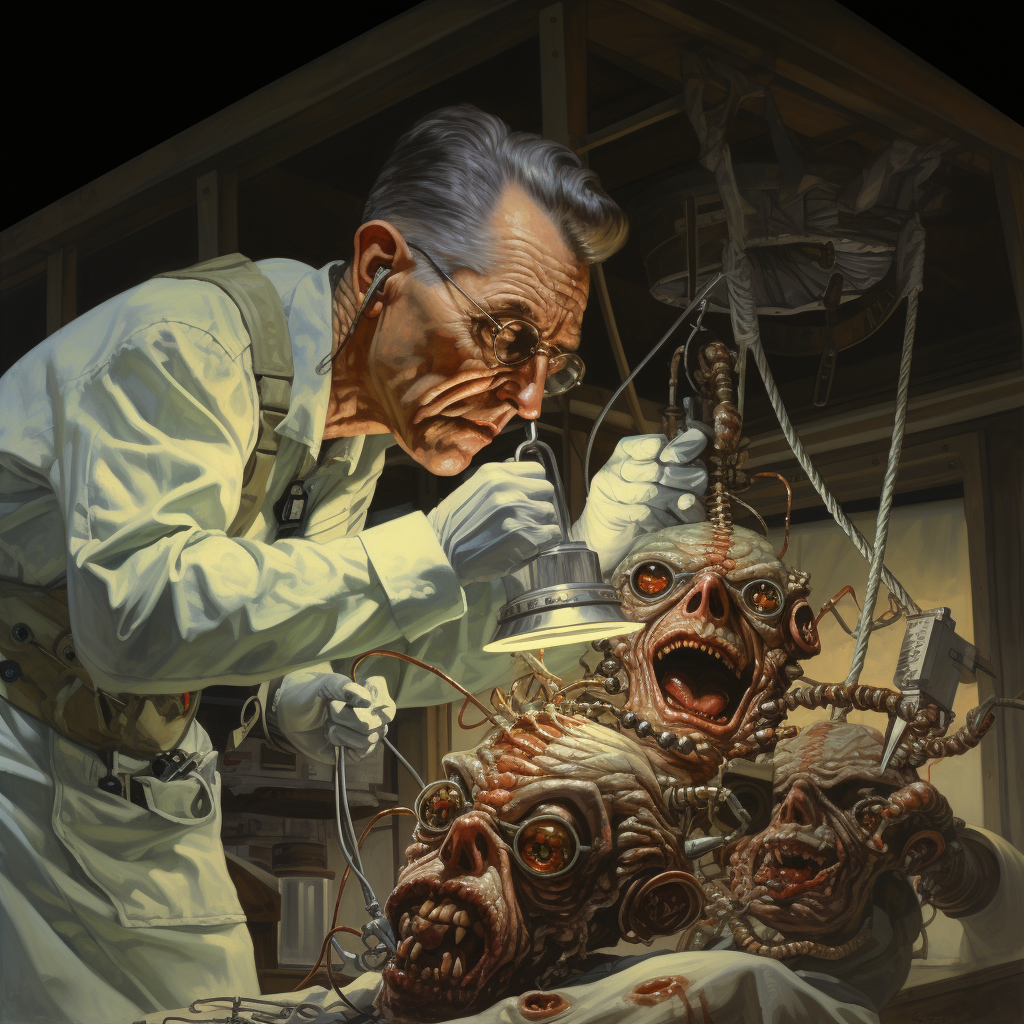 Horror Operation Painting by Leyendecker and Rockwell