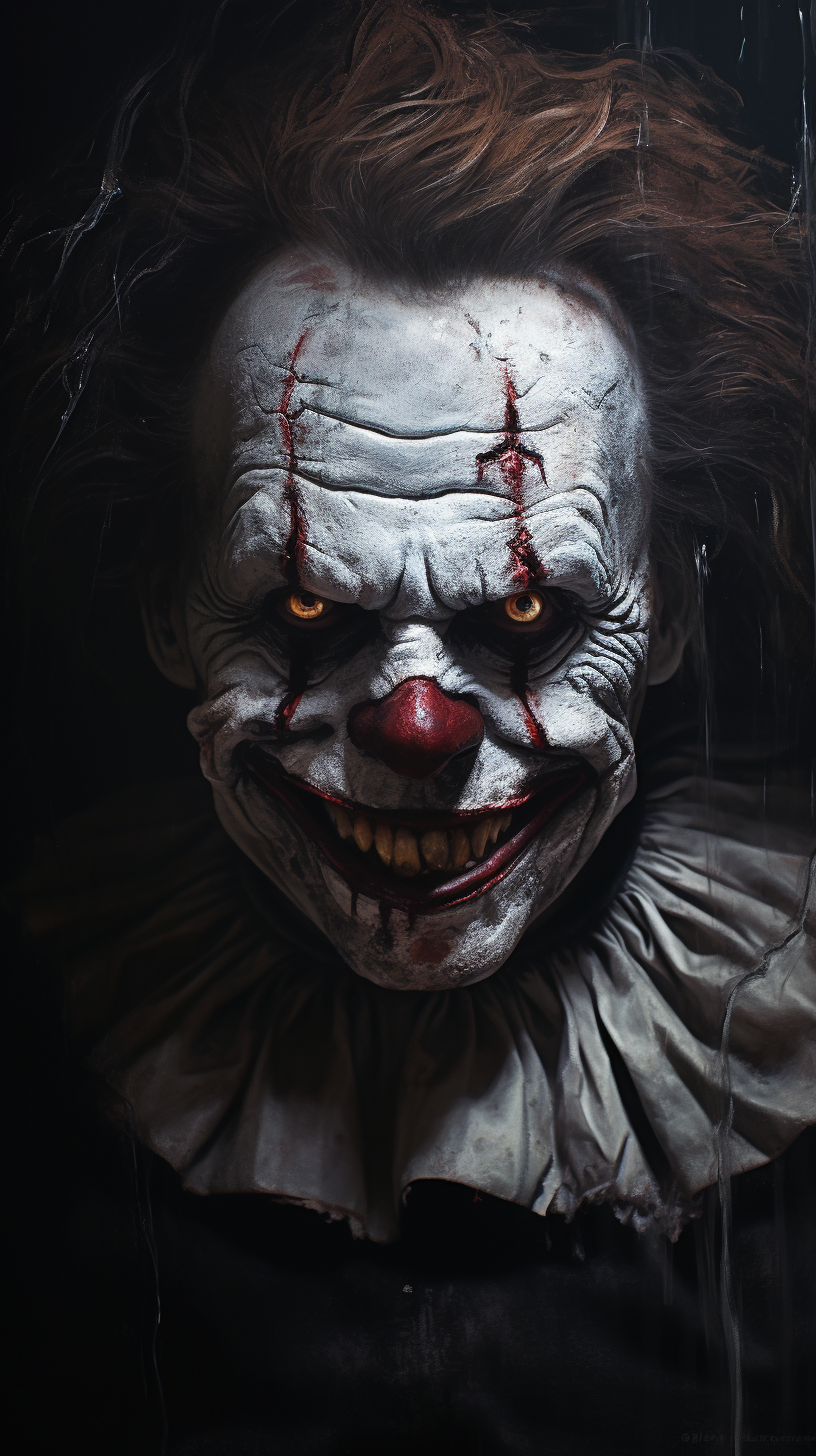 Scary movie characters in realistic portraits