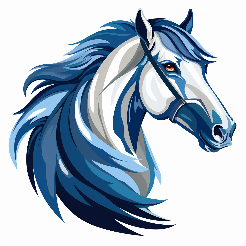 Horse logo design on a white background