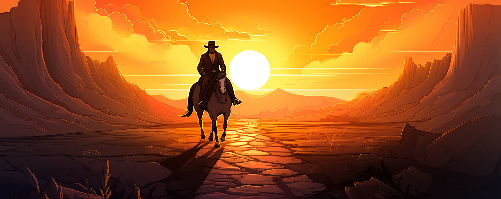 Horseman Galloping at Dawn, Bitcoin Rising