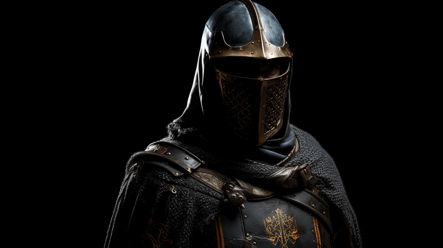 Black Background Hospitaller Knight