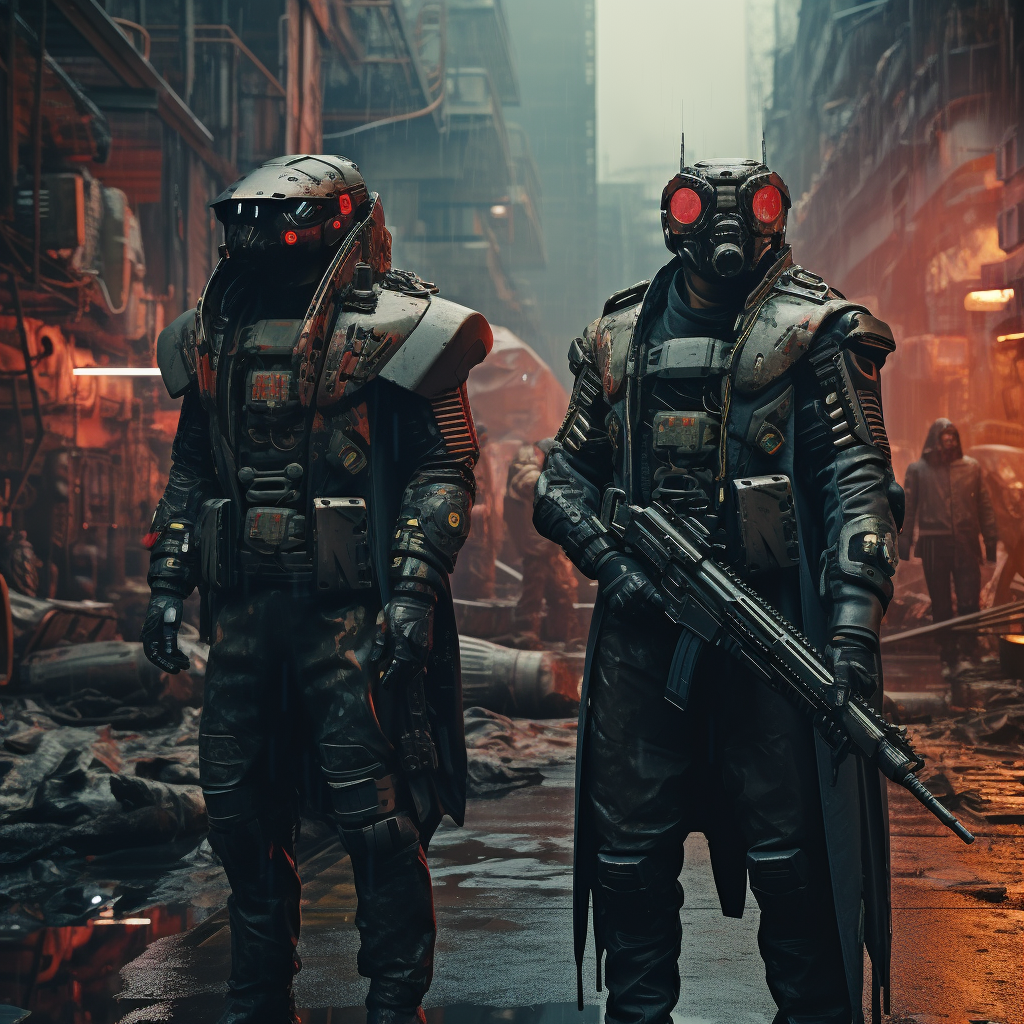 Two Hostile Group Cyborgs in Warzone