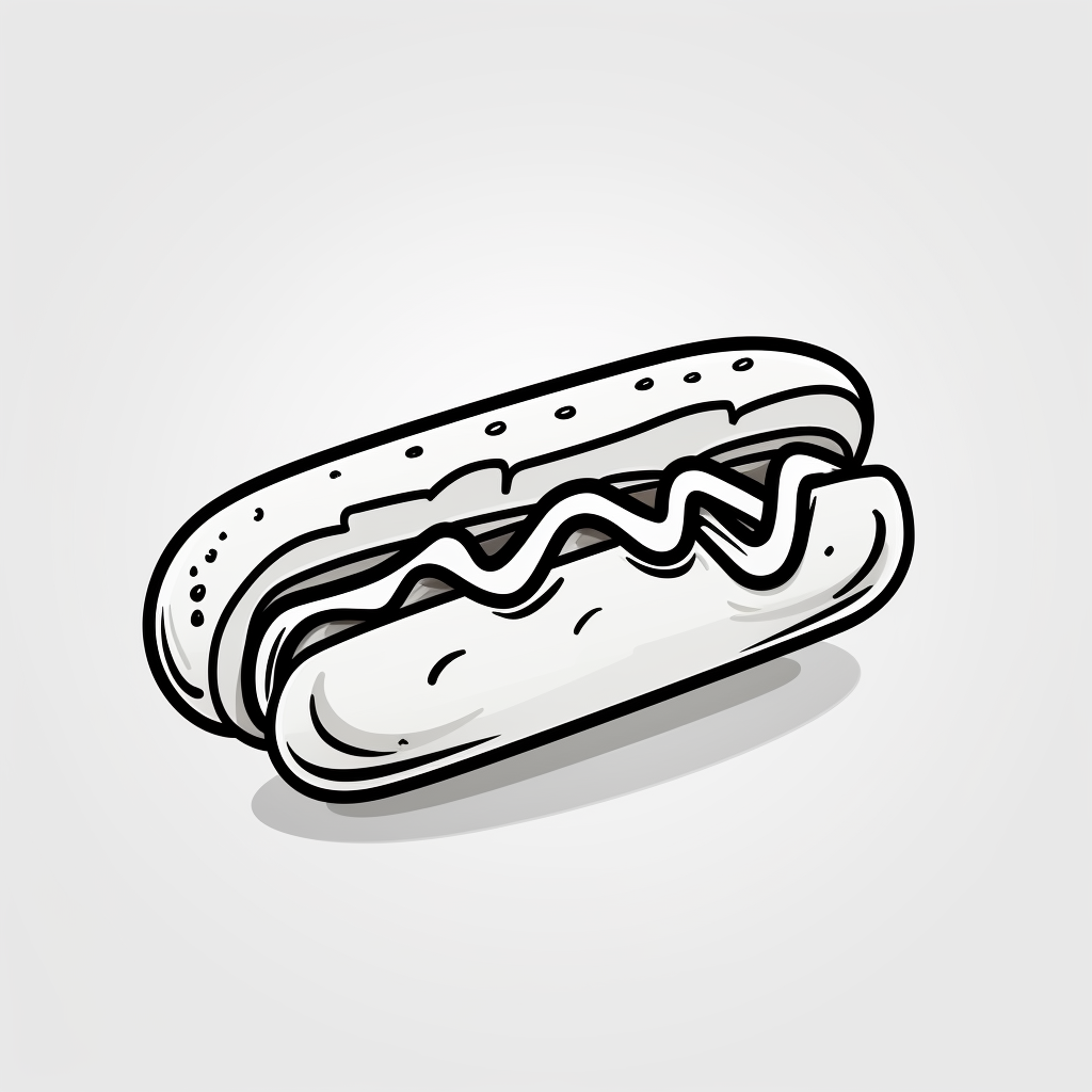 Hot Dog Icon Vector Outline