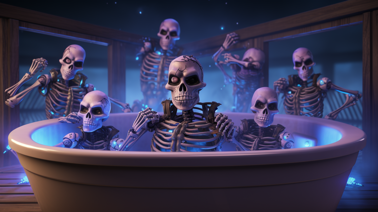 Humorous Fortnite Skull Trooper Hot Tub