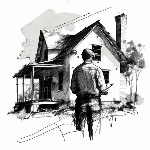 House Renovation Illustration Sketch