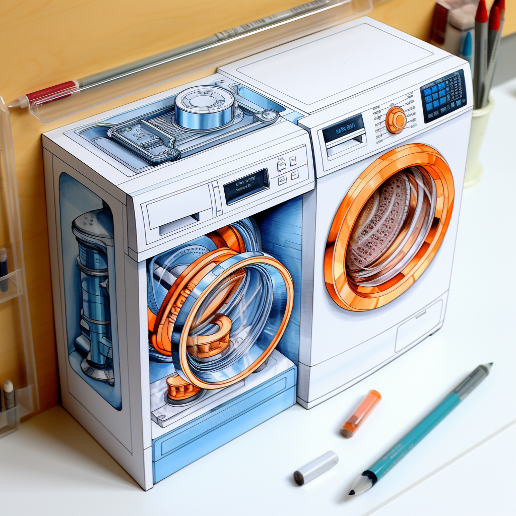 Stylish household washing machine