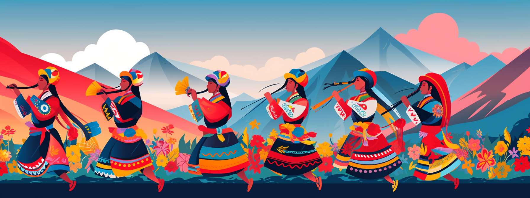 Colorful Huashan Festival Illustrations