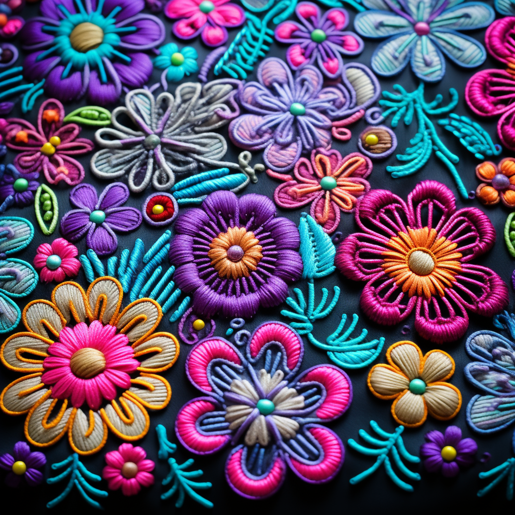 Colorful Huichol beadwork art