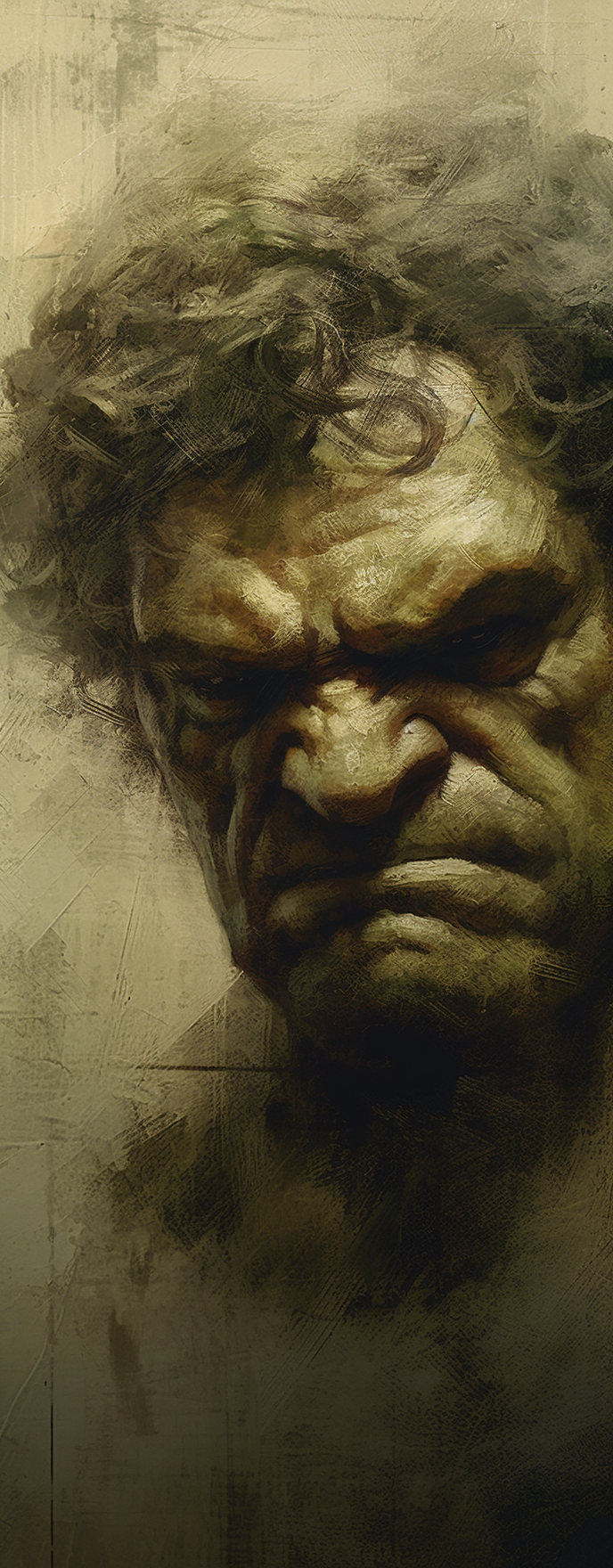 The Hulk Painting with Brush Detail