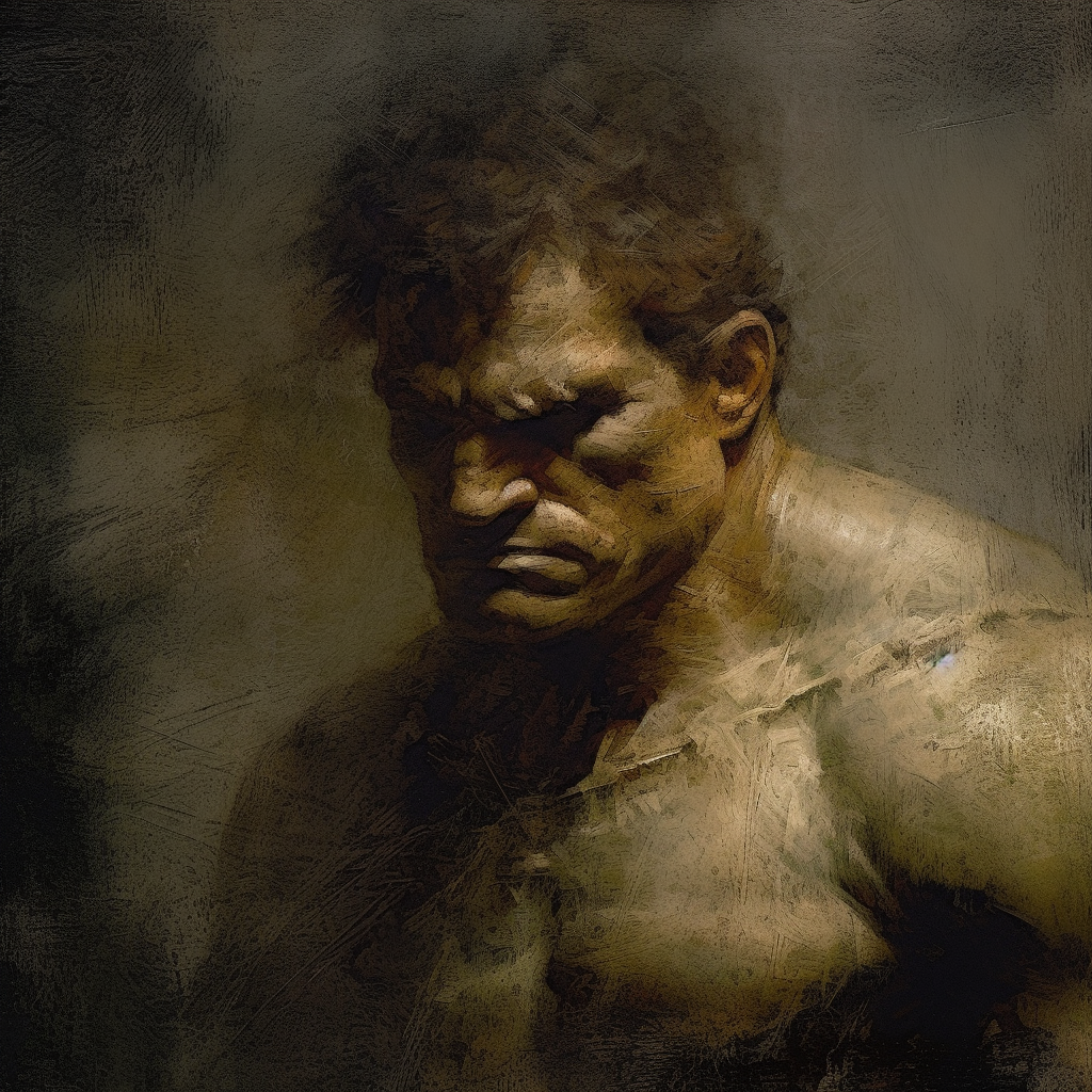 Hulk Painting in Rembrandt Style