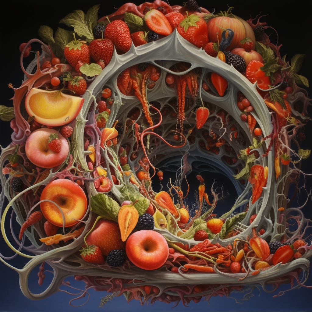 Fruit and Vegetable Flow Inside Artery