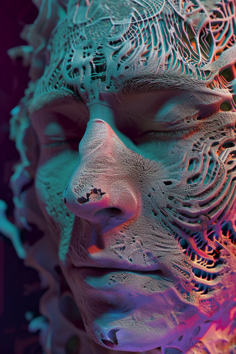 Human basemesh with abstract mimic