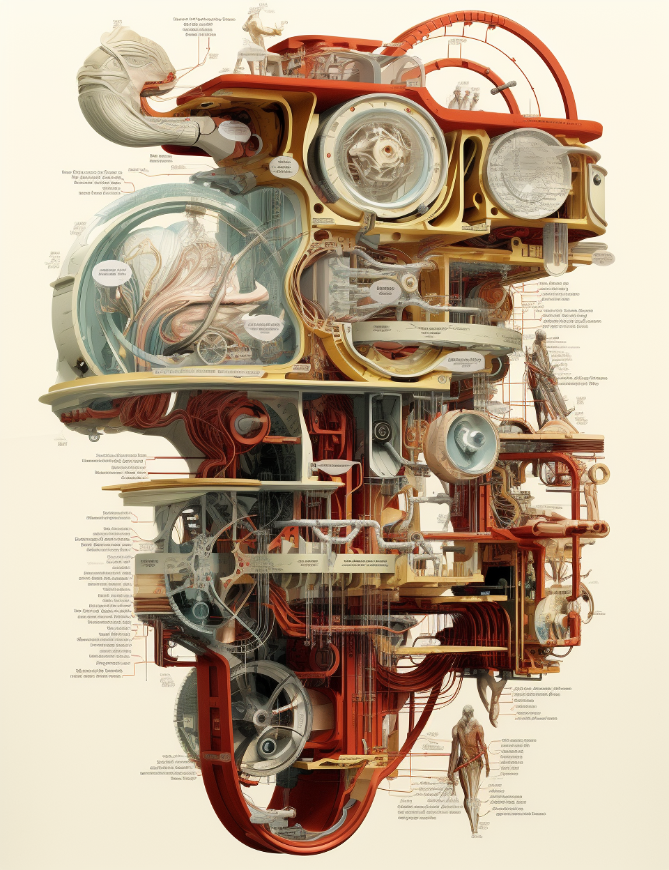 Anatomy of the Human Body Cutaway Diagram