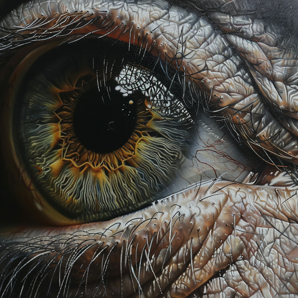 detailed human eye close-up