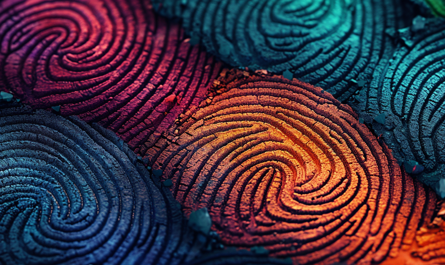 Colorful Human Fingerprints Personal Branding Identity