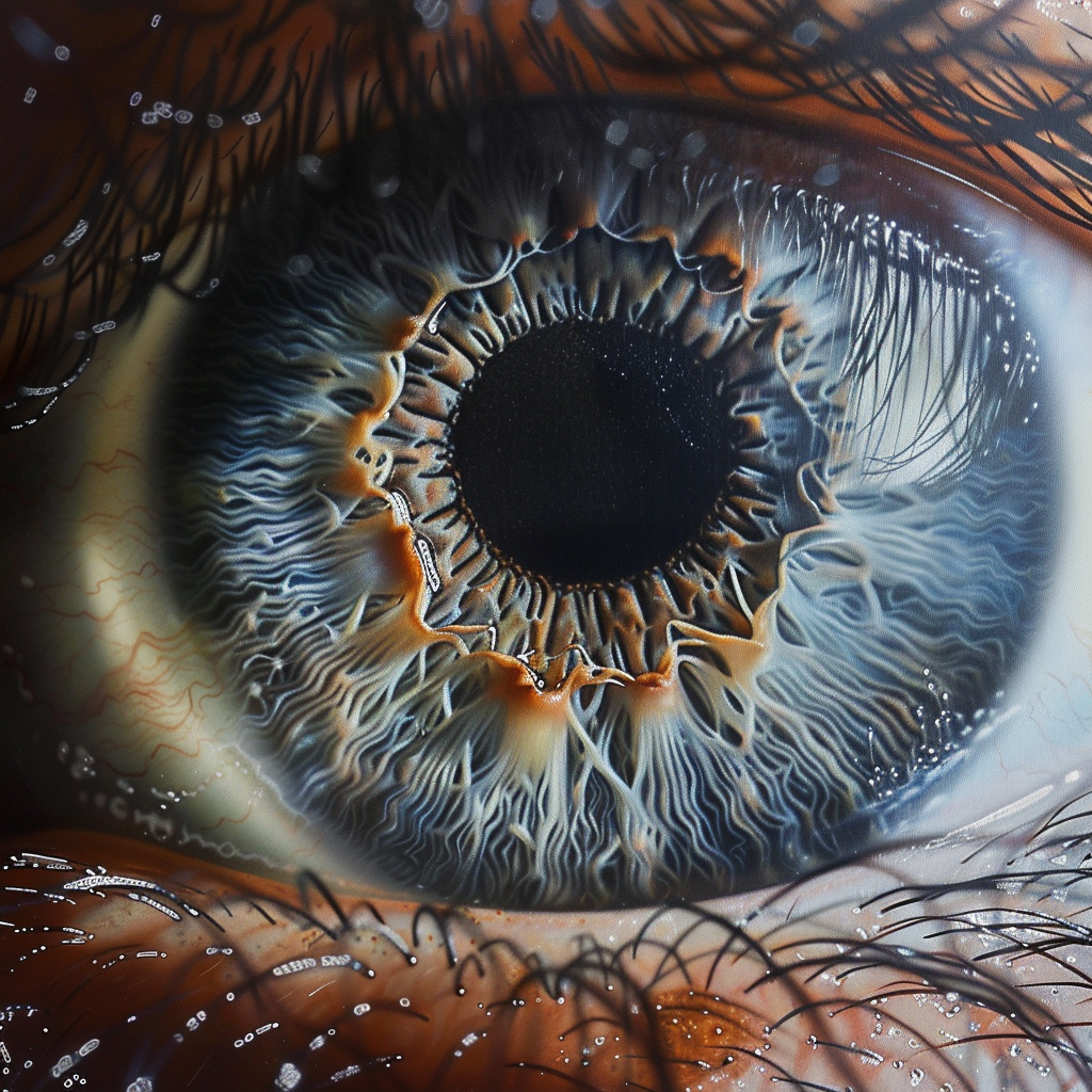 Close-Up of Human Iris Detail