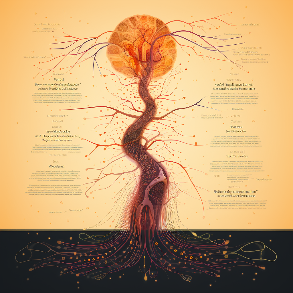 Flat illustration of human nervous system