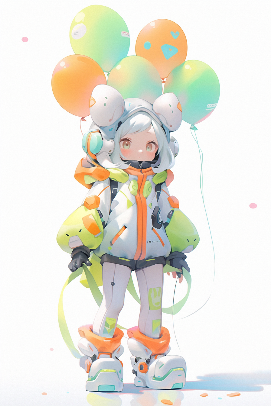 Colorful balloon animal in human shape