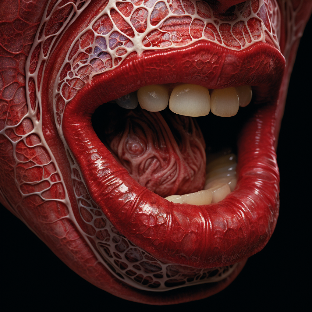 Anatomic view of human tongue