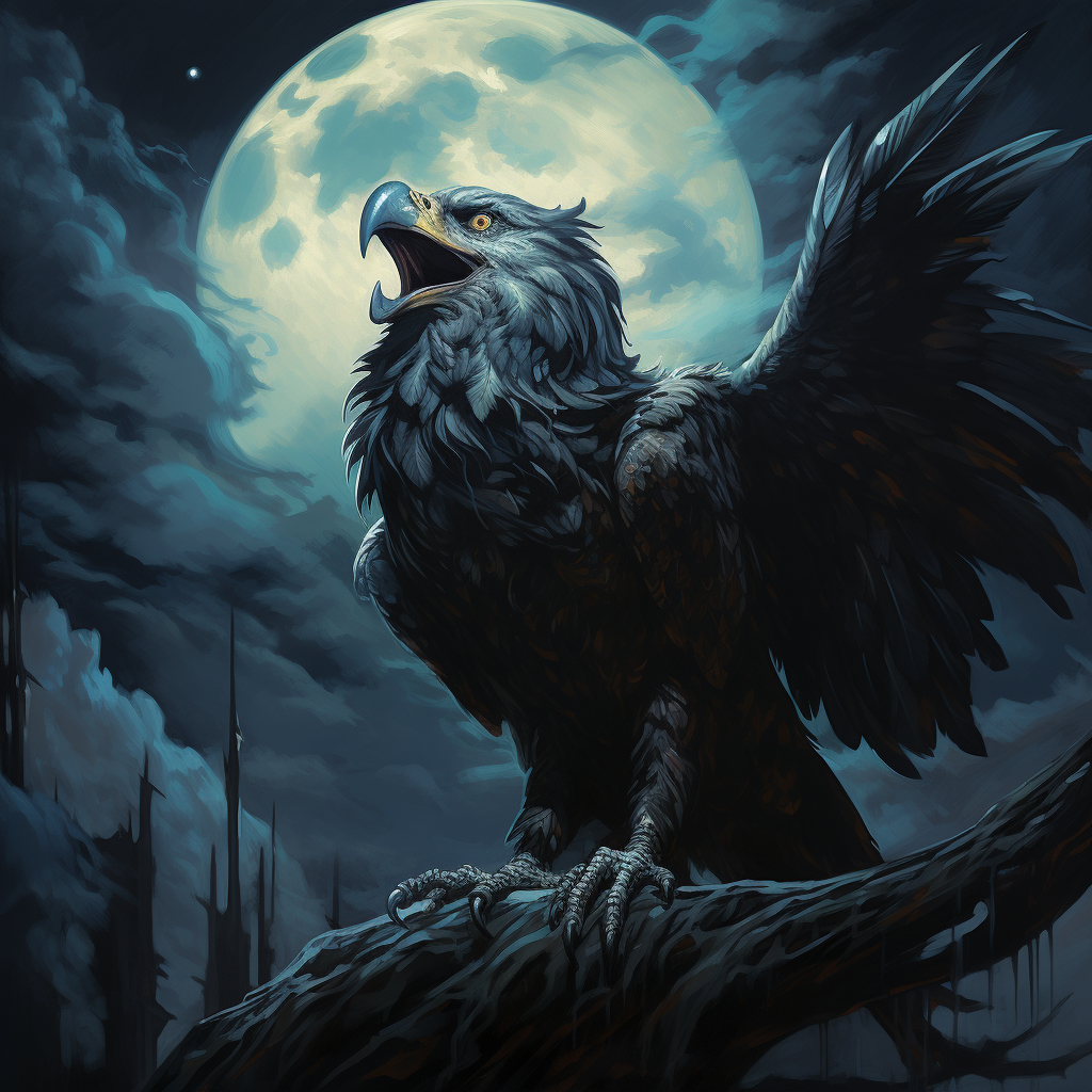 A creature howling at the moon