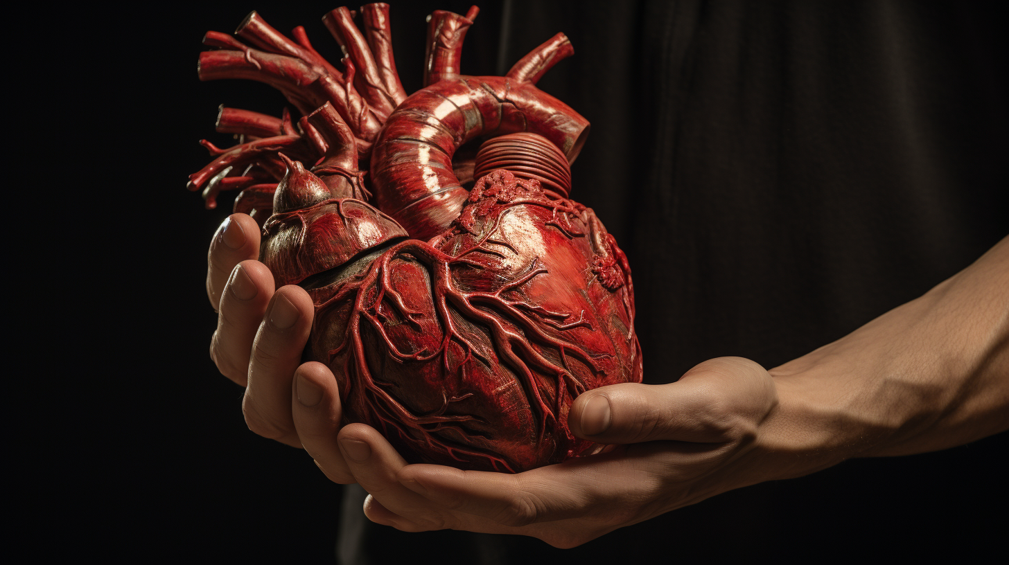 Detailed human heart anatomy diagram