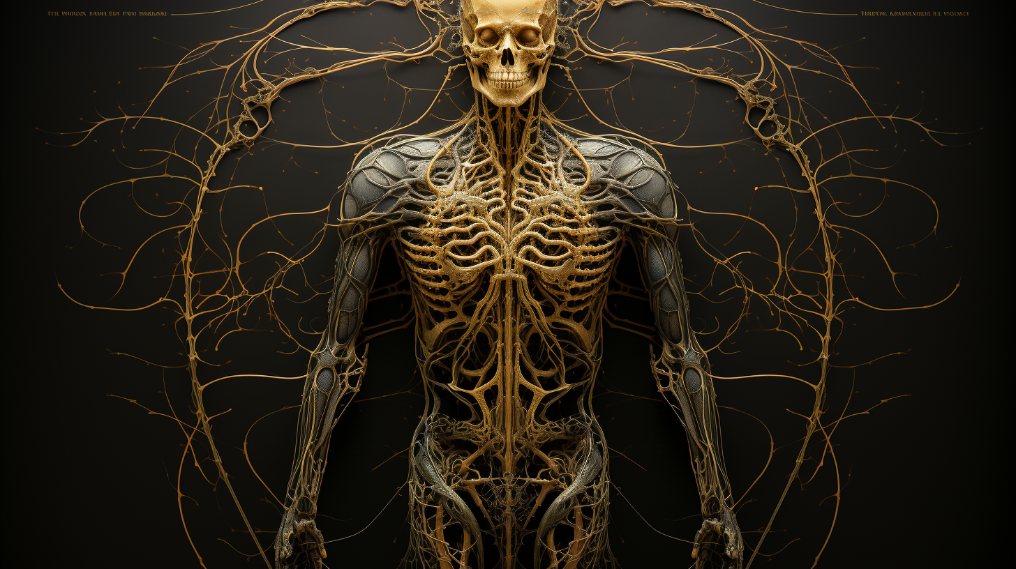 Detailed image of the nervous system