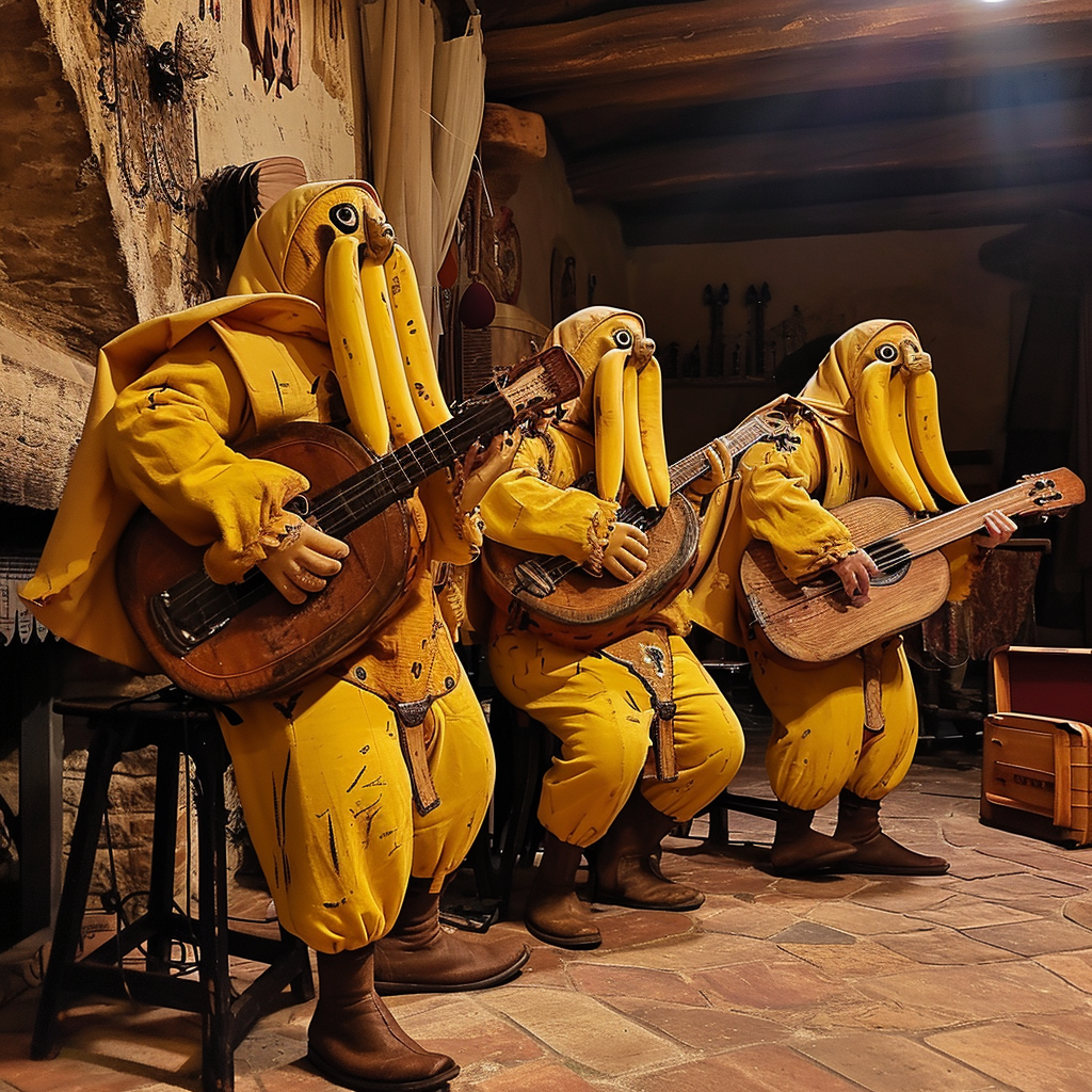 Humanoid Bananas Performing at Medieval Tavern