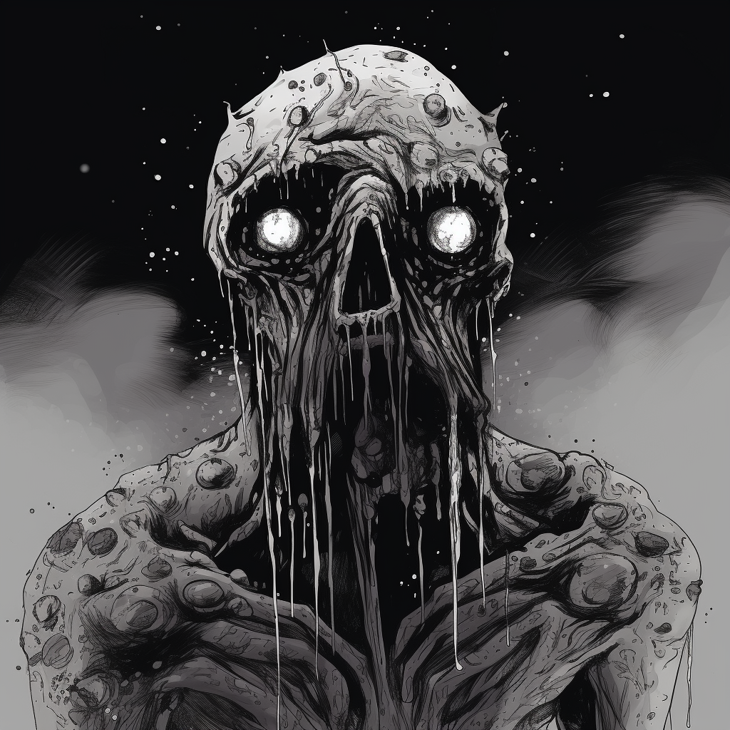 Dark and Eerie Humanoid Creature Artwork