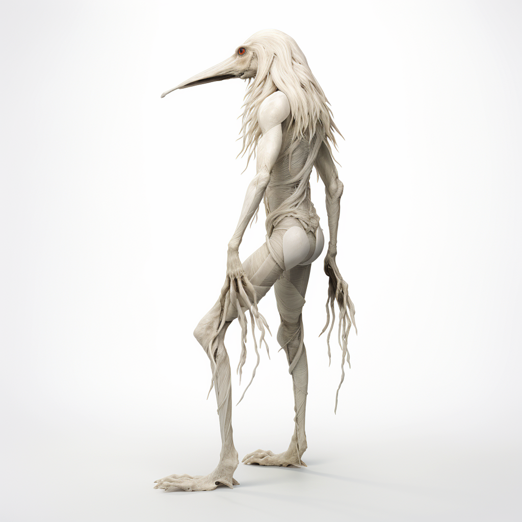 Humanoid Hare Monster Side Profile Pose