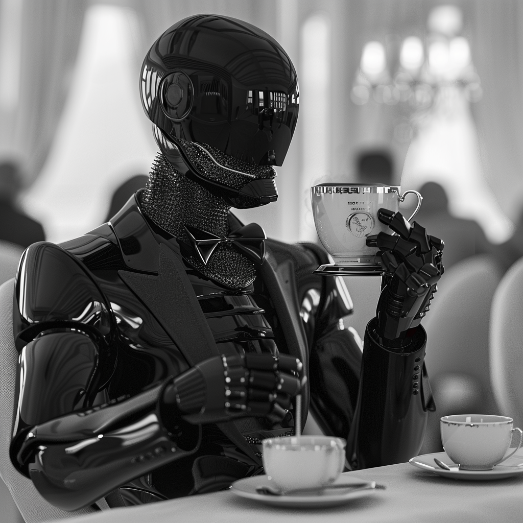 Oscars award humanoid coffee drinker