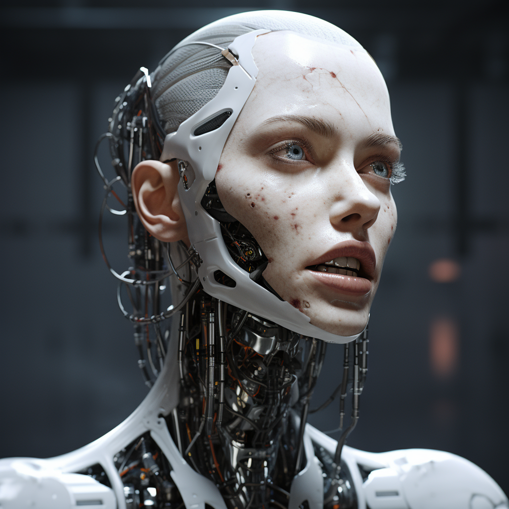 Realistic humanoid robot with expressive mouth